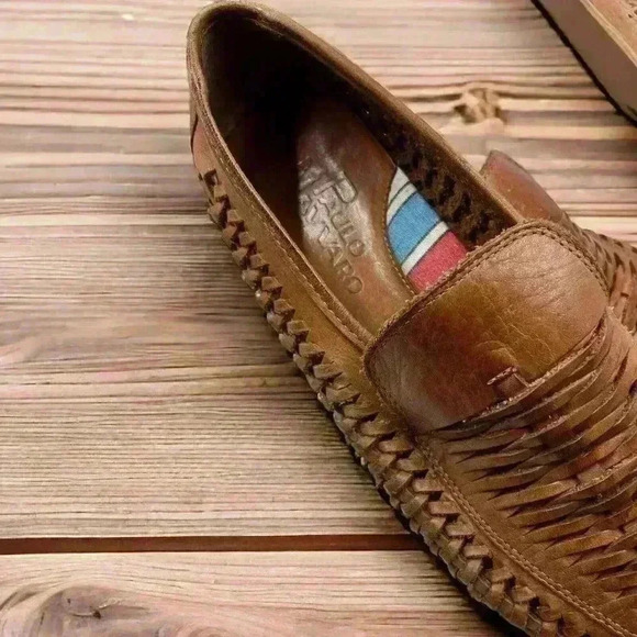 Huarache Shoes Men’s Brown Leather Made In Brazil Cushion & Arch Insole 11M - Picture 4 of 8